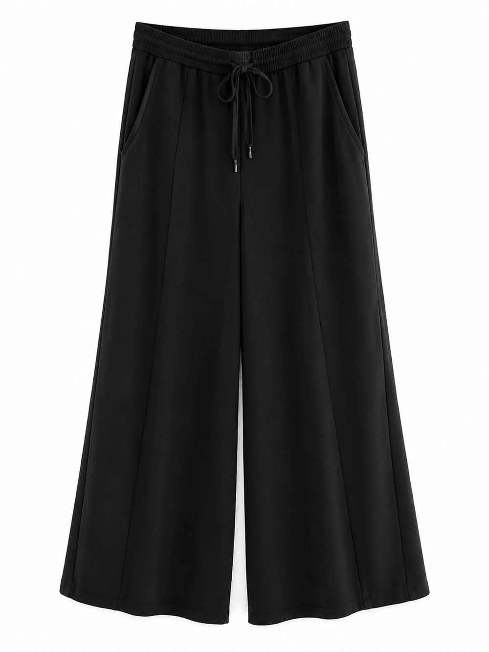 Simply Vera Vera Wang Black Wide-Leg Ponte Drawstring Pants Women’s XL Pockets